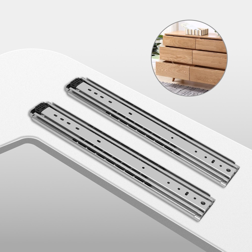 56 Inch Heavy-Duty Drawer Slides Galvanized Finish Surface Treatment Silver New