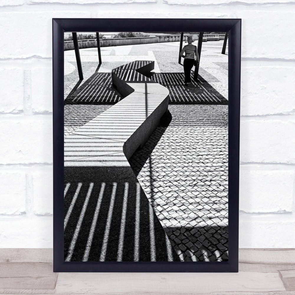 Civilian Stripes Geometry Shapes Pattern Shadow Light Shadows Stripe Art Print