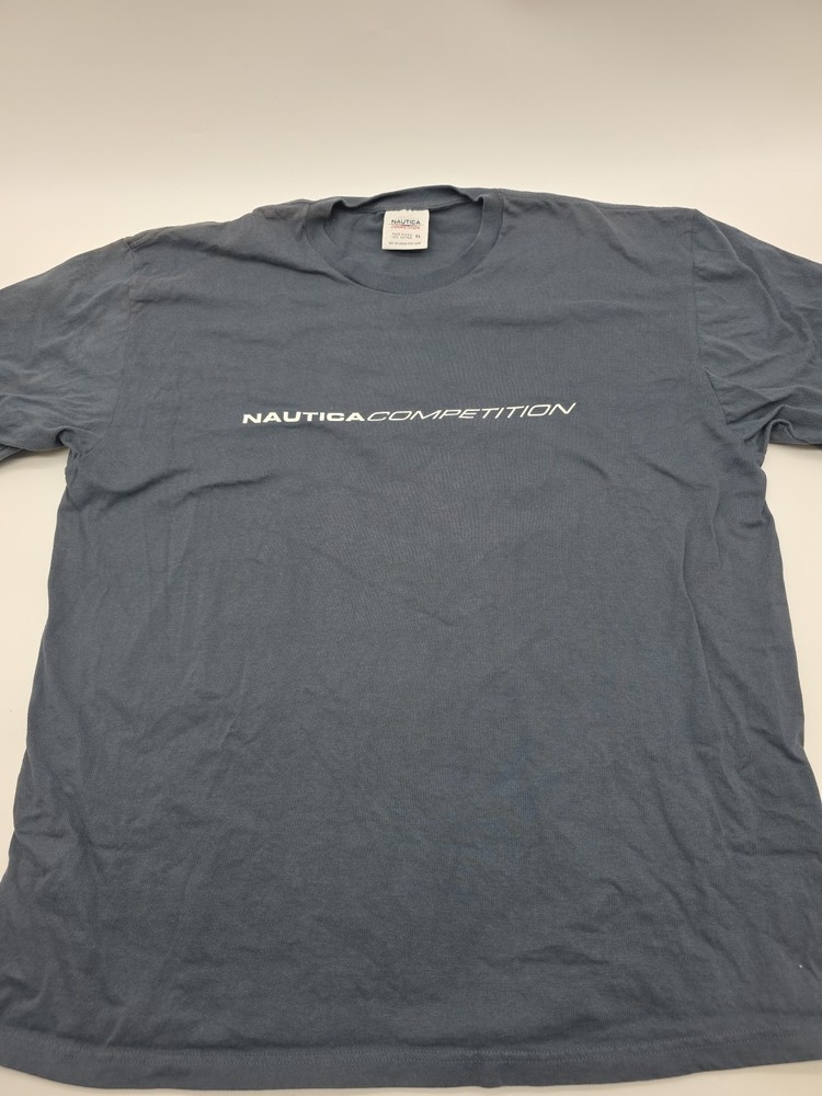 Nautica Competition T-Shirt Men XL Blue Graphic Vintage Tee.#39057