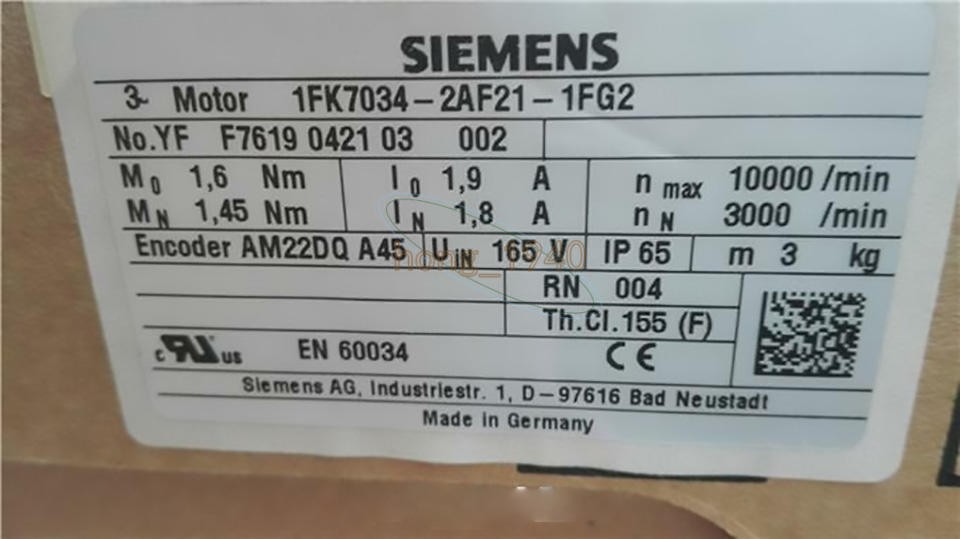 ONE New Siemens servo motor 1FK7034-2AF21-1FG2