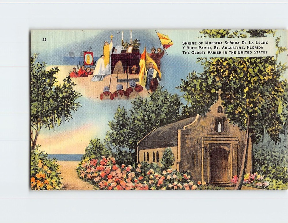 Postcard Shrine Nuestra Senora De La Leche Y Buen Parto St. Augustine Florida