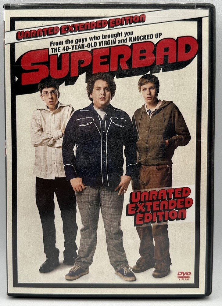 Superbad DVD Jonah Hill Michael Cera Seth Rogen Bill Harder Free Shipping 2007