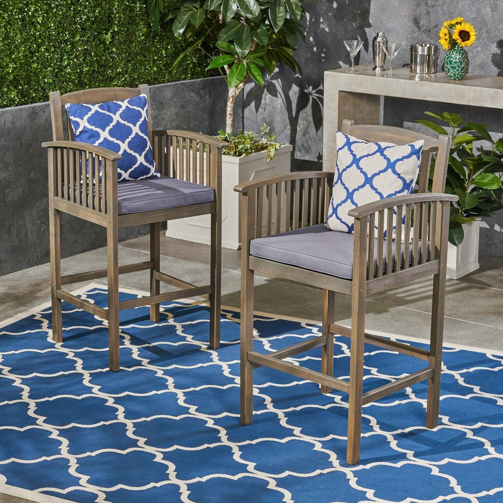 CASA ACACIA Outdoor Barstool for Patio Dining and Lounging