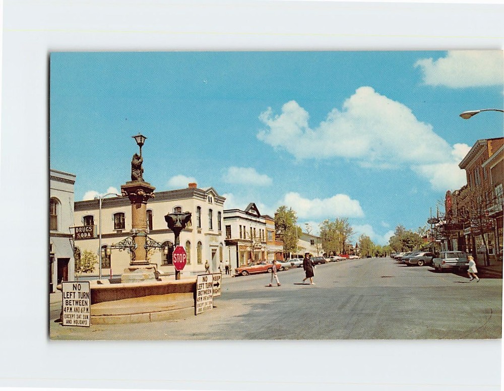 Postcard Main Street Geneseo NY USA