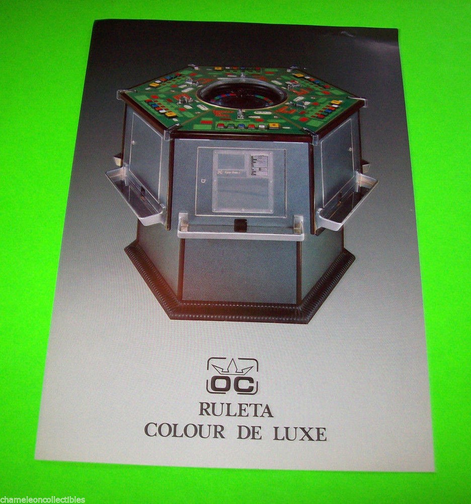 RULA COLOUR DE LUXE ORIGINAL SPANISH MADE SLOT MACHINE SALES FLYER Vintage Retro