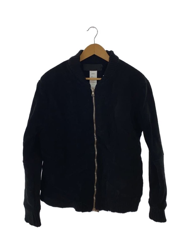 Caviale Black Cowhide Leather Blouson Jacket Men's Style 1296