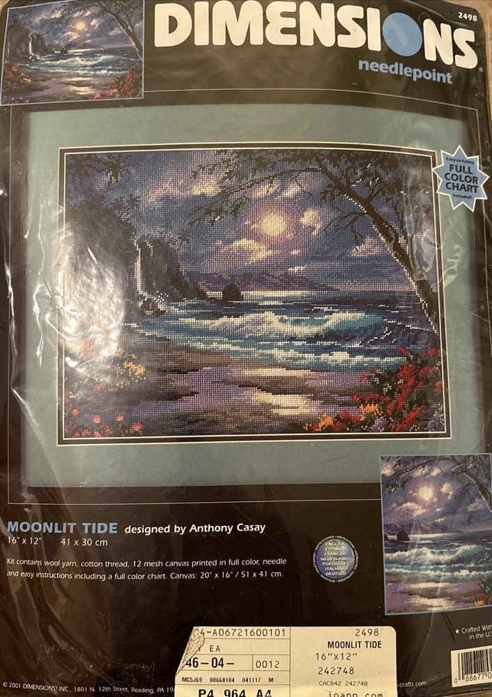 Dimensions Needlepoint MOONLIT TIDE #2498 New SEALED 16