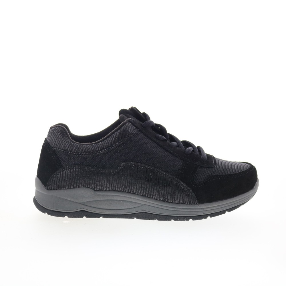 Drew Tuscany 10555-19 Womens Black Narrow Suede Lifestyle Sneakers Shoes 7