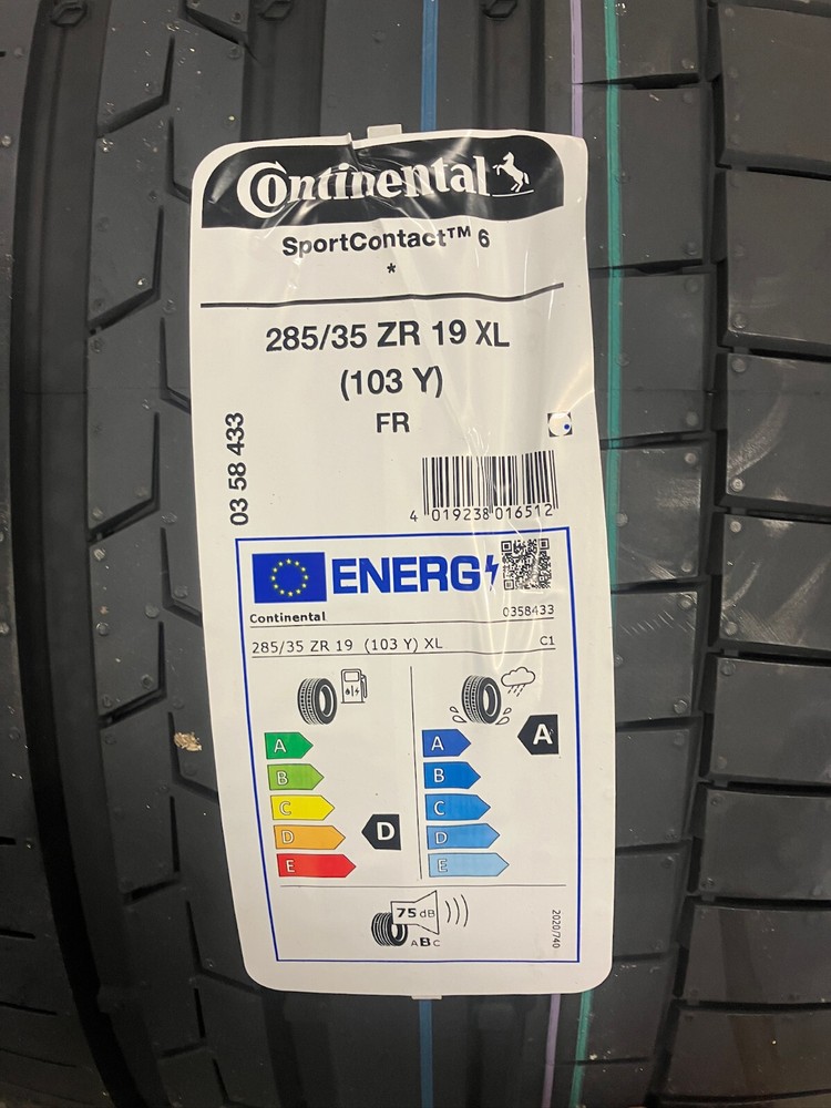 2 New 285 35 19 Continental Sport Contact 6 Tires