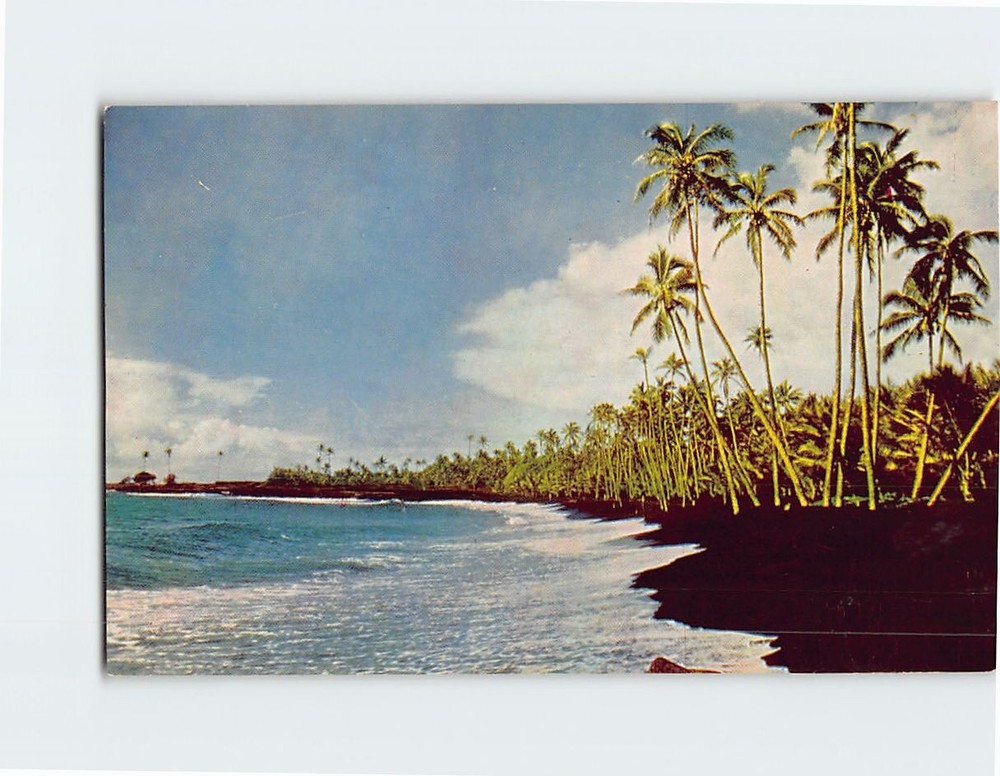 Postcard Black Sands of Kalapana Hawaii USA