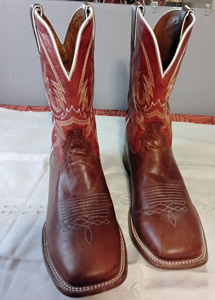 Cody James Diesel Leather Cowboy Western Square Toe Pull On Mens Boots Size 12 D