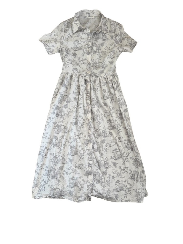 Storia Floral Maxi Dress Size m Cotton Cottage Feminine Garden prairie Lagenlook