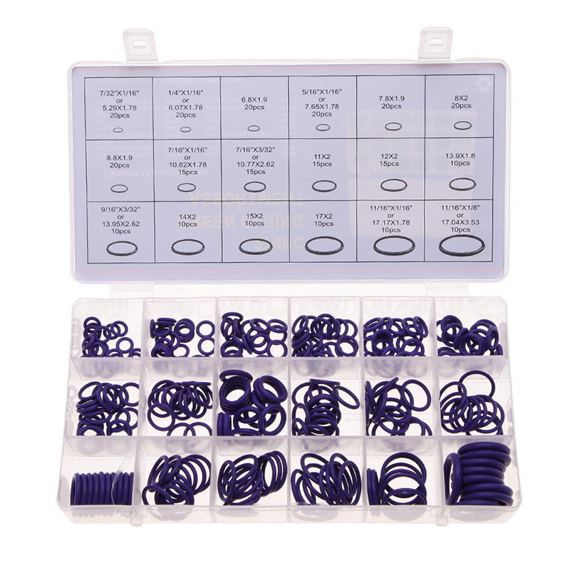 Car Washers O-Ring Seal Washers Gasket Air Conditioning Pump Pad Tool Box Kit