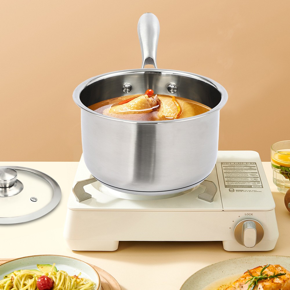 Stainless Steel Sauce Pan For Cooking With Steamer Double Layer Steaming Pot
