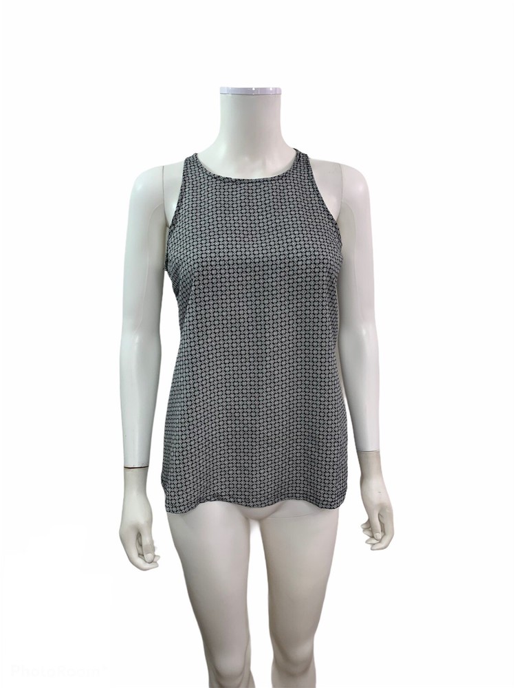 Old Navy Women’s Size XS Sleeveless Round Neck Black White Blouse