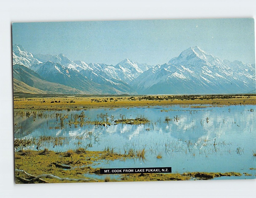 Postcard Mt. Cook from Lake Pukaki New Zealand
