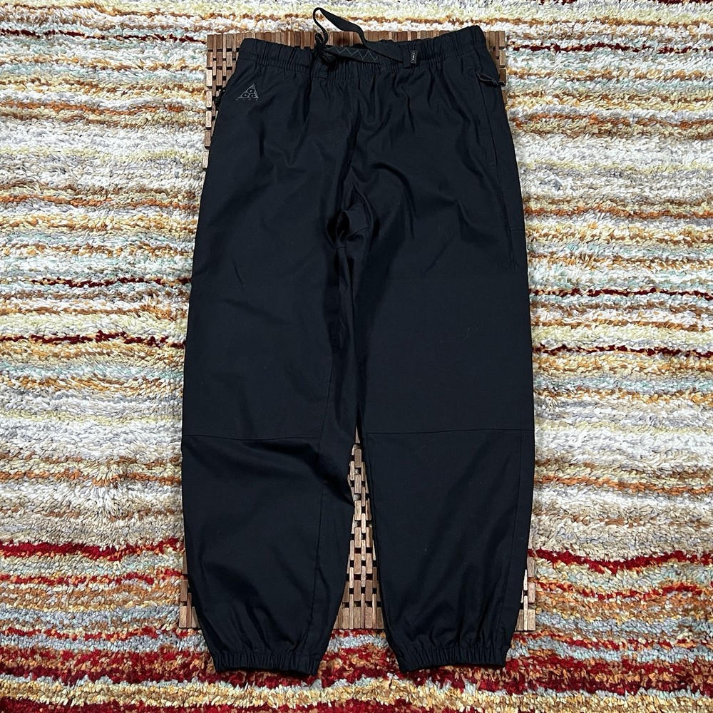 Nike ACG Trail Pants Mens Large Black Jogger Nylon Belted Water Resist Hiking