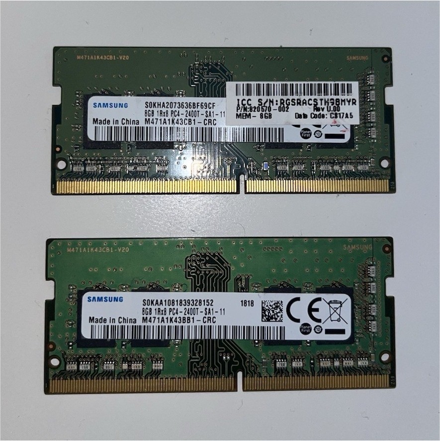 Samsung 16GB (2x8GB) DDR4 260-Pin SO-DIMM PC4-2400T M471A1K43CB1