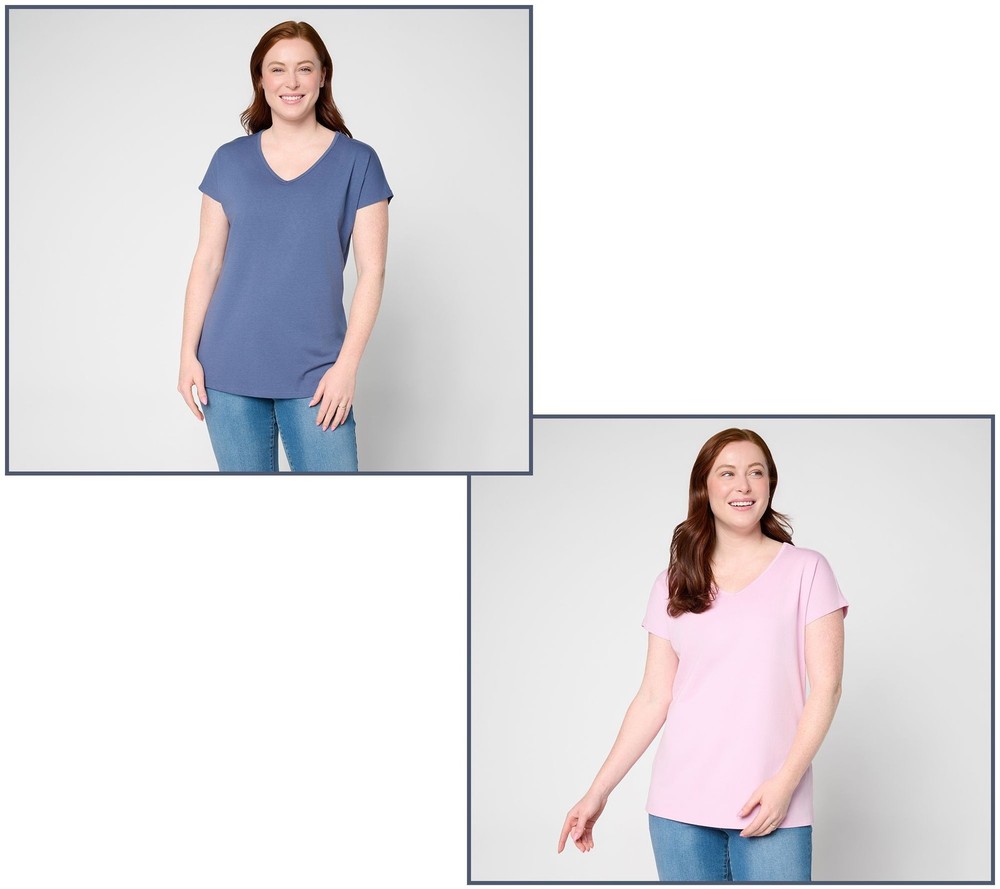 Denim & Co. Women's Top Plus Sz 1X Make Your Selection: Multi-colored A717415