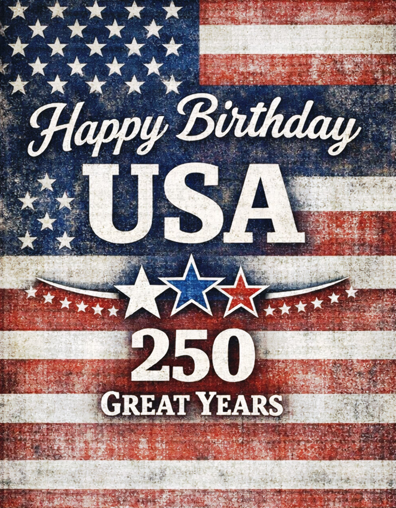 250th Anniversary Happy Birthday USA America Garden Flag sgf527 Double Sided Del