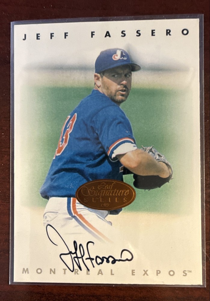 1996 Leaf Signature Series - Autographs Jeff Fassero Bronze (AU)