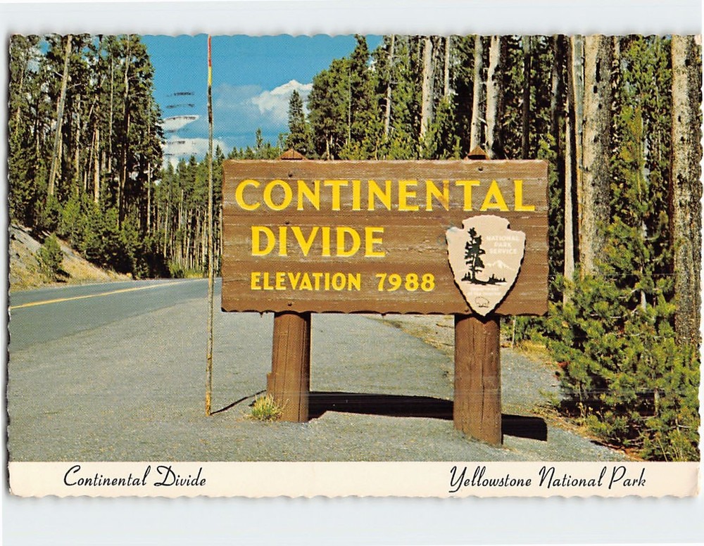 Postcard Continental Divide Yellowstone National Park USA