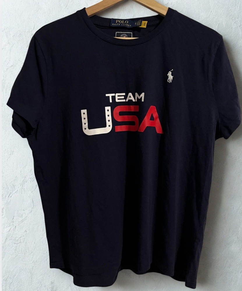 Polo Ralph Lauren Team USA 2020 Cotton T Shirt Mens XL Olympic Americana Flag
