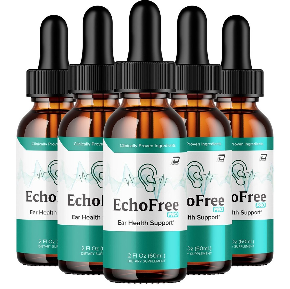 (5 Pack) Echo Free Pro Healthy Ear Support – Echo Free Pro Liquid Drops