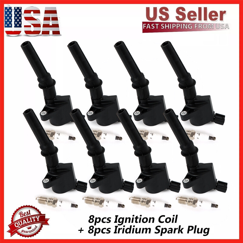 8pcs Ignition Coils + 8pcs Iridium Spark Plugs for Ford F150 5.4L FD503 US STOCK