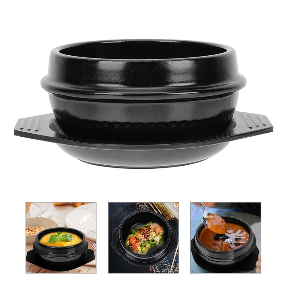 Korean Stone Pot Ceramic Casserole with Lid for Stews