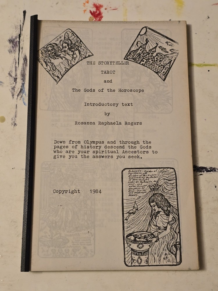 The Storyteller Tarot & The Gods of the Horoscope Rosanna Rogers 1984 Book RARE