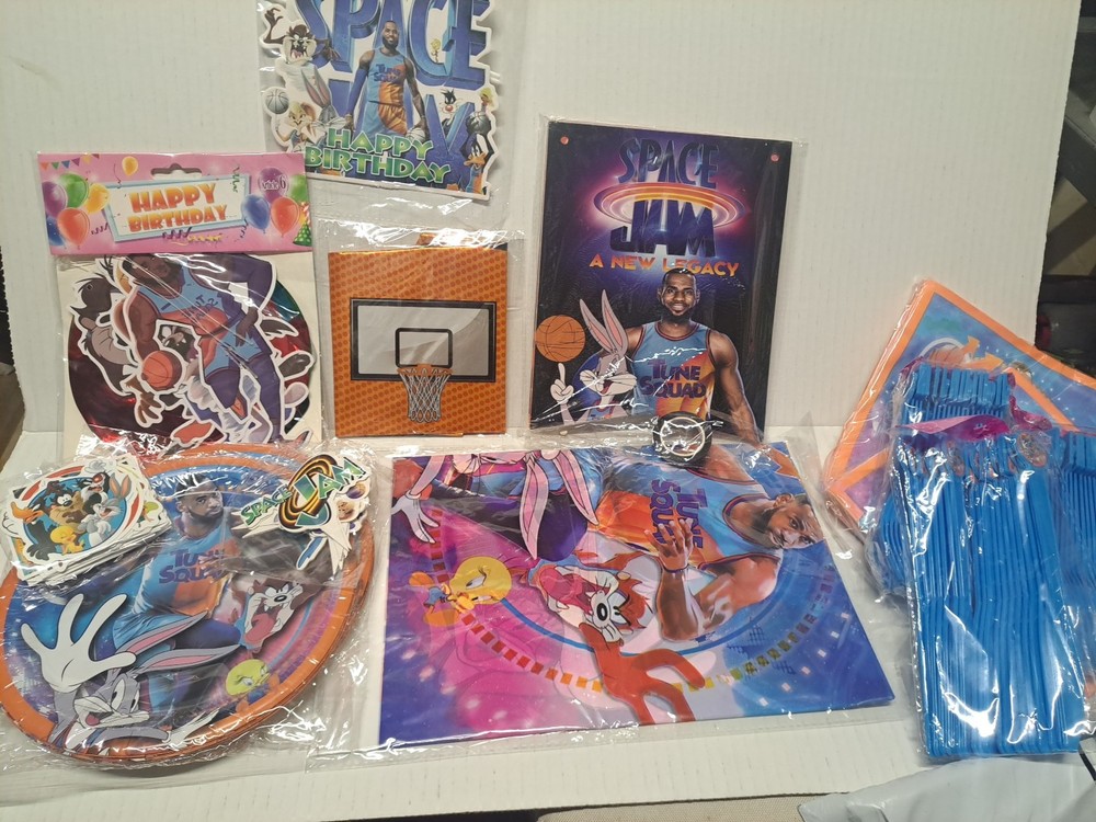 Space Jam 2 Party Supplies 20 Space Jam Plates 20 Napkins 1 Tablecloth Birthday