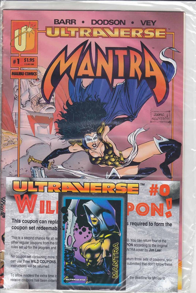 Mantra #1 (with card) VF/NM; Malibu | Ultraverse Terry Dodson - we combine shipp