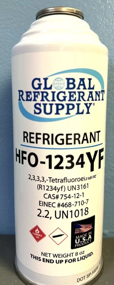 R1234yf Refrigerant 8 oz Can for Auto AC Systems
