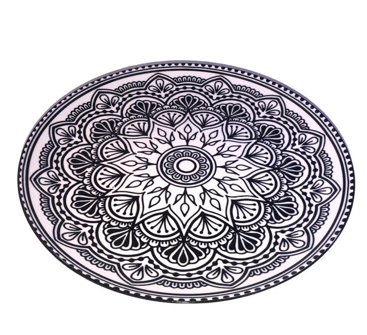Porcelain 4 NEW Royal Norfolk BLACK WHITE Art Decor Salad Plates Stoneware