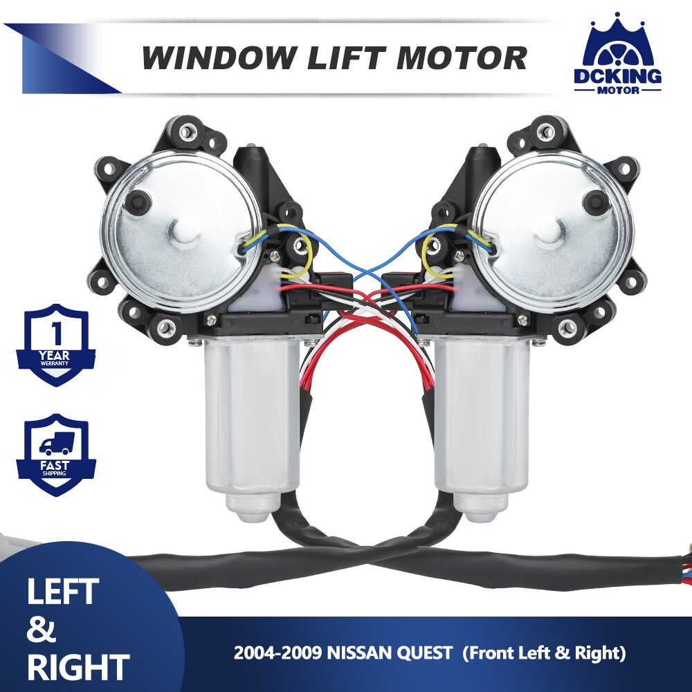 2X Window Lift Motors Fit For 2004-2009 Nissan Quest Front Left And Right 6 Pins