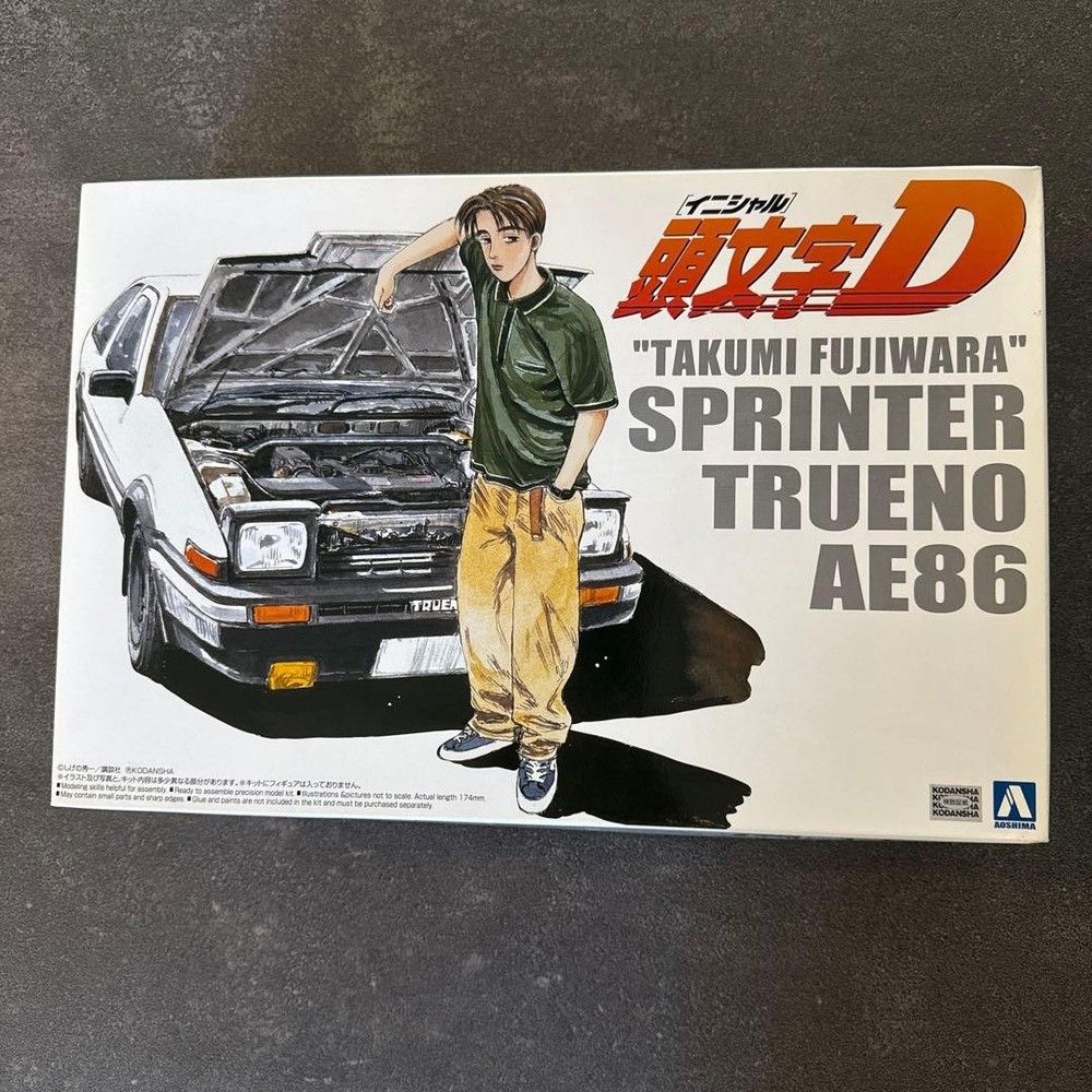 Unassembled Aoshima 1/24 Initial D AE86 Trueno Volume 1 Specification #a623aa