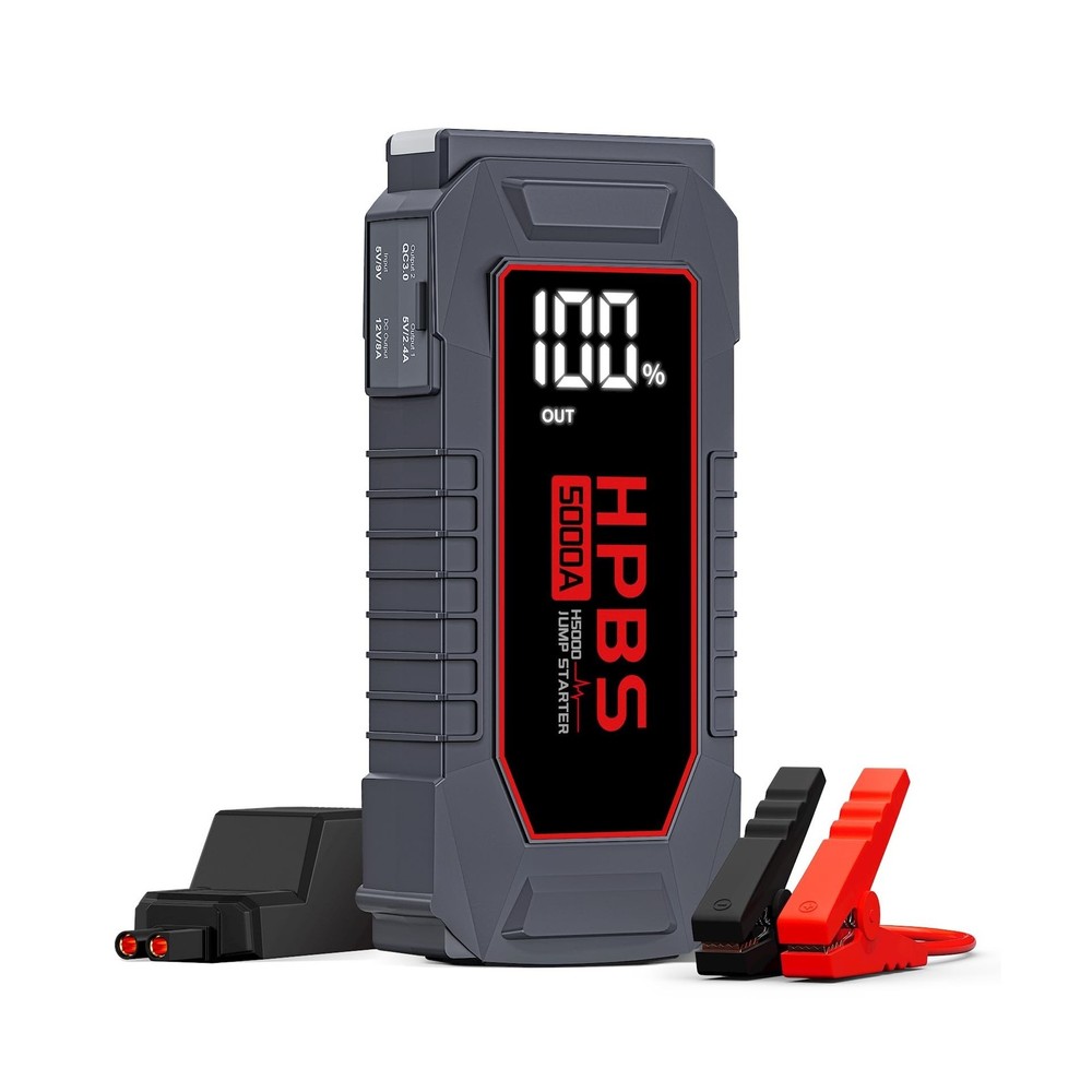 Car Jump Starter - 5000A Peak Jump Starter Battery Pack with DC for Up to All...