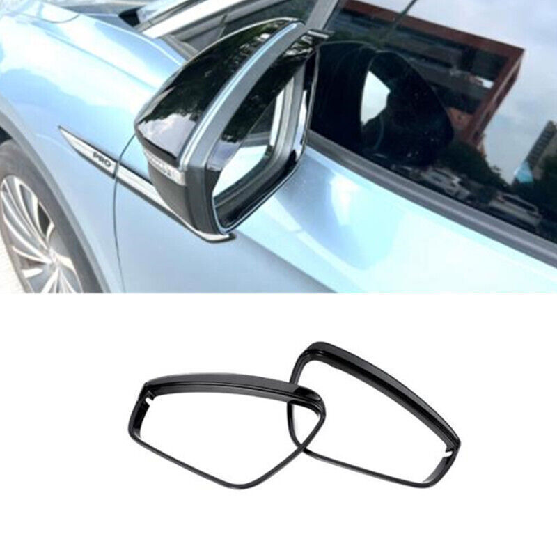 For Volkswagen ID.4 2021-24 Glossy Black Rearview Mirror Rain Board Eyebrow trim