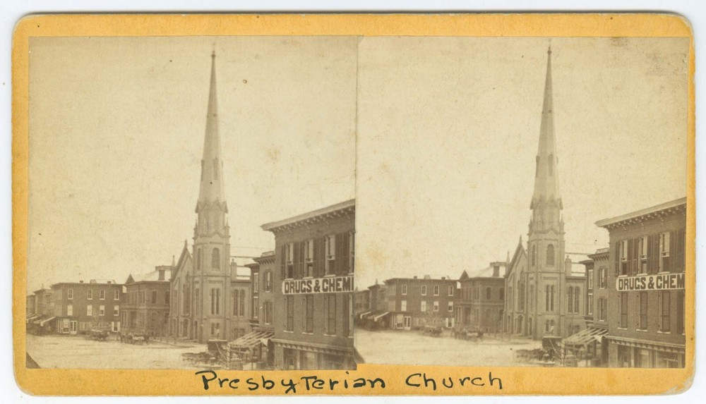 G1953~ PENNSYLVANIA – Chambersburg Town Square (The Diamond) c.1880s Stereoview