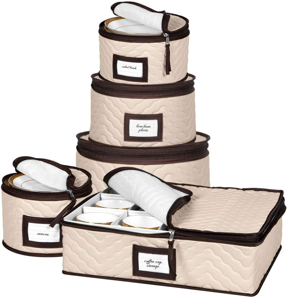 China Storage Containers 5-Piece Set Moving Boxes for Dinnerware, Glasses, Plate