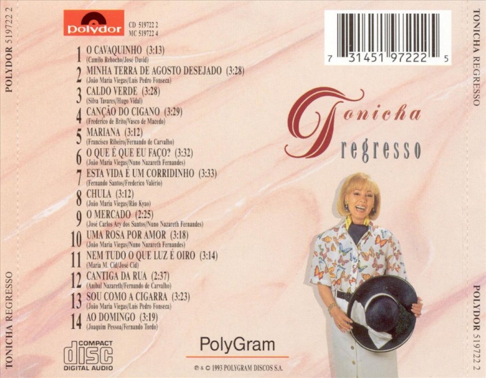 TONICHA REGRESSO NEW CD