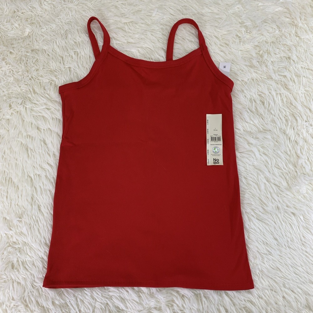 No Boundaries red ribbed cami large