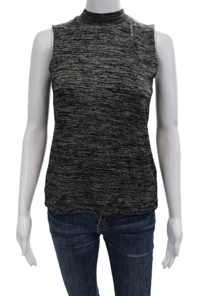Rag & Bone Jean Womens Dark Gray Mock Neck Sleeveless Basic Tank Size XS PetiteFree Shipping in US $100+ Orders | $6.95 Orders Below