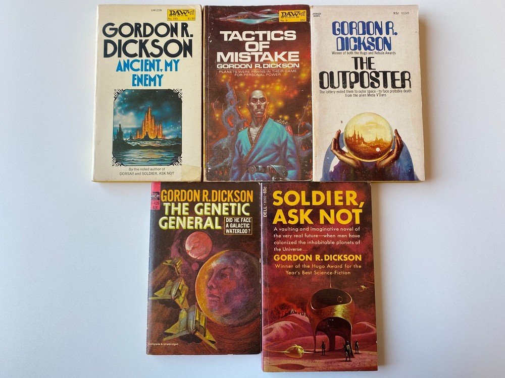 GORDON DICKSON PB LOT 5~Genetic General~Soldier~Tactics Mistake~Outposter~Enemy~