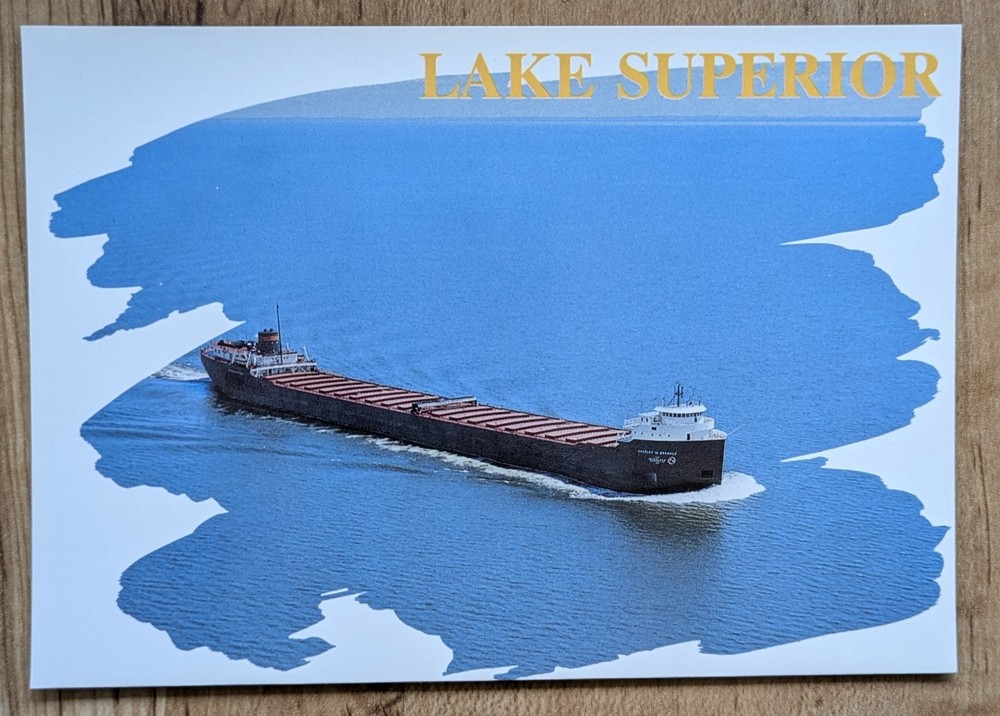 MN Lake Superior Oreboat Unposted 6x4 Postcard
