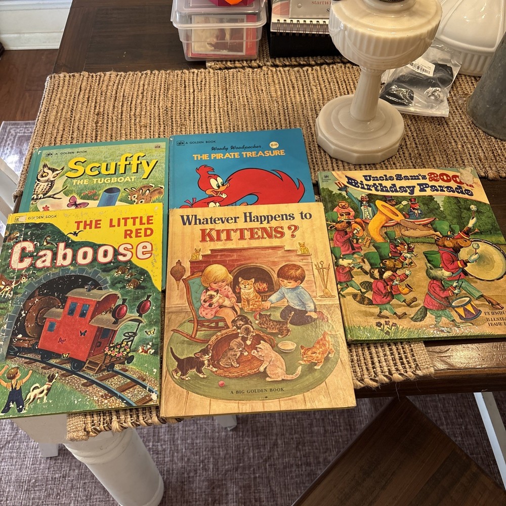 Big  Golden Books ,Lion King Lot of 5 Scuffy The Tugboat, The Little Red Caboose