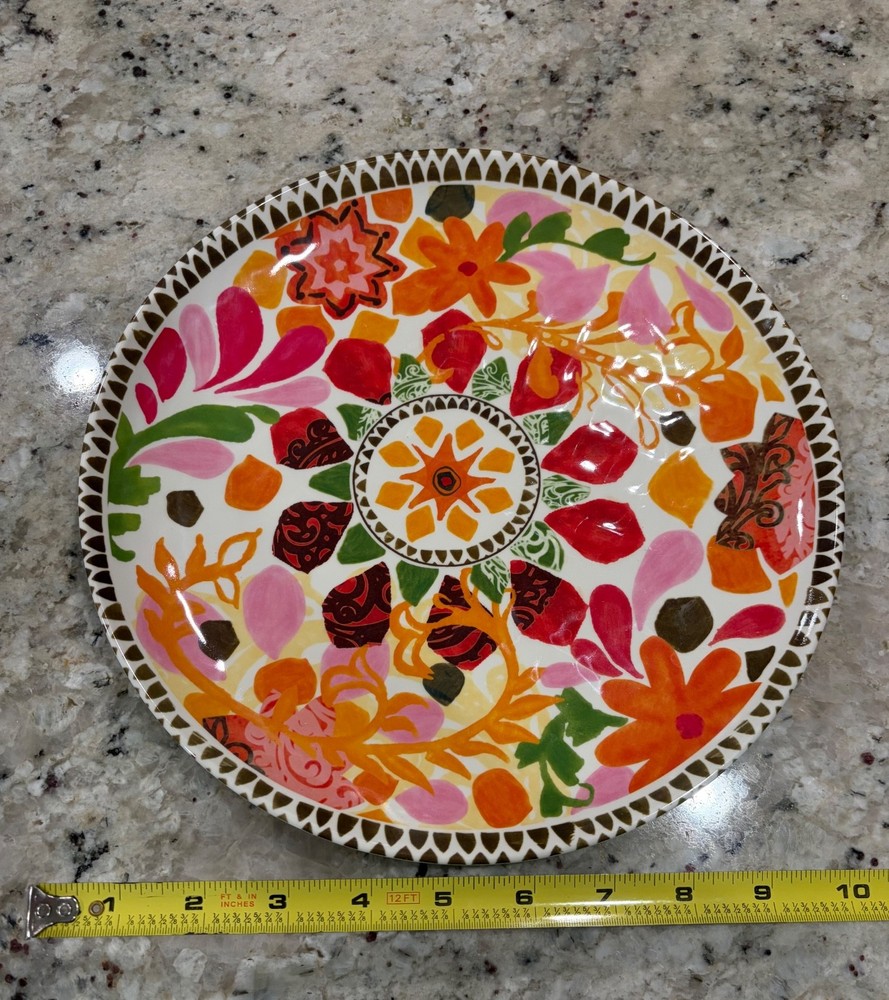 Threshold Melamine Dinner Plate Colorful Boho Target Vintage 10.75