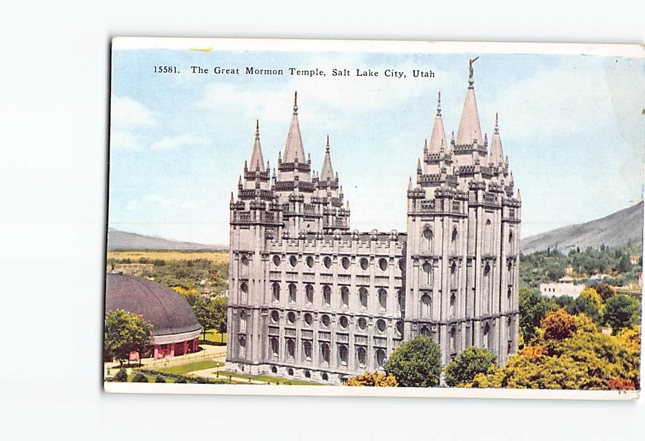 Postcard The Great Mormon Temple Salt Lake City Utah USA North America