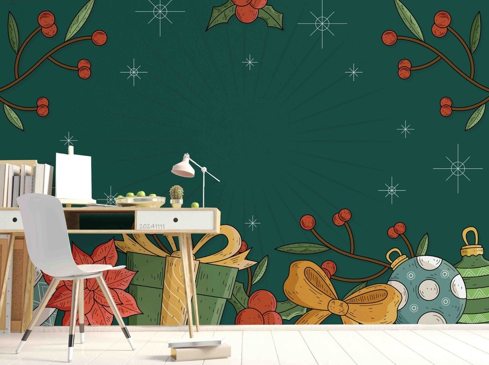 3D Christmas Illustration Wall Murals Wallpaper Murals Wall Sticker 9